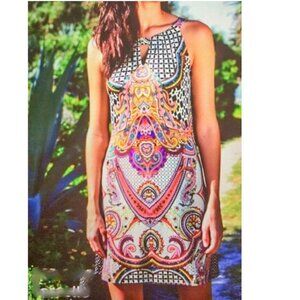 Isle by Melis Kozan Printed Sleeveless Mini Dress